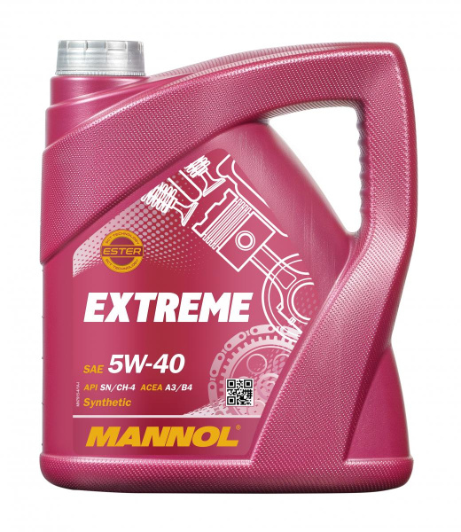 Масло моторное Mannol Extreme 5W40, API SN/CH-4, ACEA A3/B4, 4 л MN79154