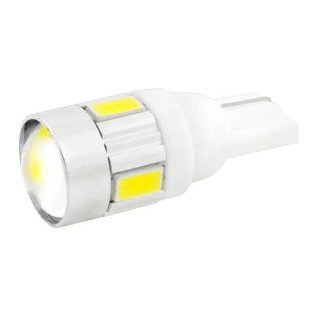 Лампа светодиодная W5W SKYWAY 6 LED линза 12В, 5Вт W2,1*9,5d