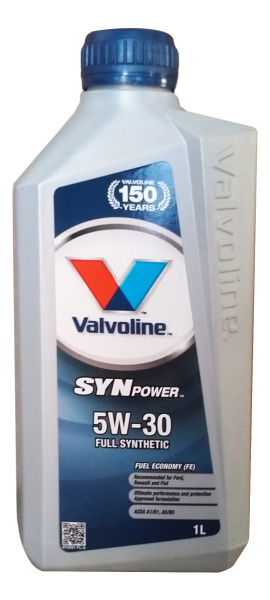 Масло моторное Valvoline SynPower FE 5W30, API SL/CF-4, ACEA A5/B5, 1 л 872551