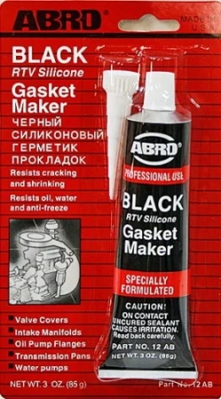 Герметик прокладка силиконовый черный 85гр ABRO +260 °С