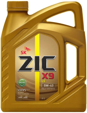 Масло моторное ZIC X9 LS Diesel 5W40, API SN, ACEA C3, 4 л