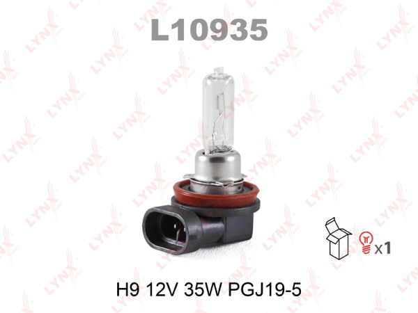 Лампа галогенная H9 LYNX auto 12В, 35Вт 3000-3700К (тёплый белый) PGJ19-5 L10935