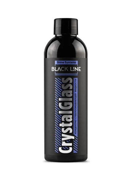 Жидкость стеклоомывающая летняя Black Line CrystalGlass 200 мл. Shine Systems SSBL971