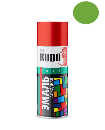 Краска салатовая алкидная KUDO 520мл KU10088