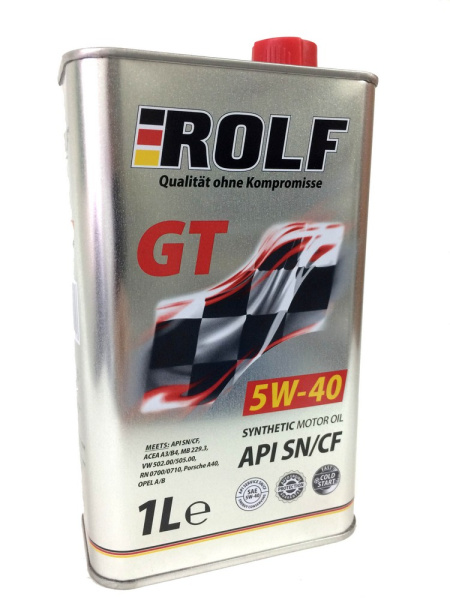 Масло моторное ROLF GT 5W40, API SN/CF, 1 л 322234
