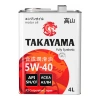 Масло моторное TAKAYAMA 5W40, API SN/CF-4, ACEA A3/B4, 4 л