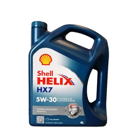 Масло моторное Shell Helix HX7 5W30, API SL/CF-4, ACEA A3/B4, 4 л
