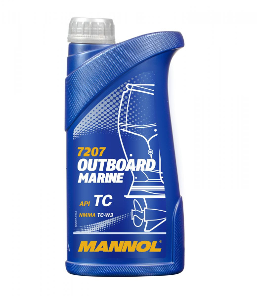 Масло моторное Mannol Outboard Marine (2Т), 1 л, полусинт MN72071