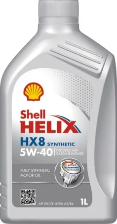 Масло моторное Shell Helix HX8 SN Plus A3/B4 5W40, API SN PLUS, ACEA A3/B4, 1 л