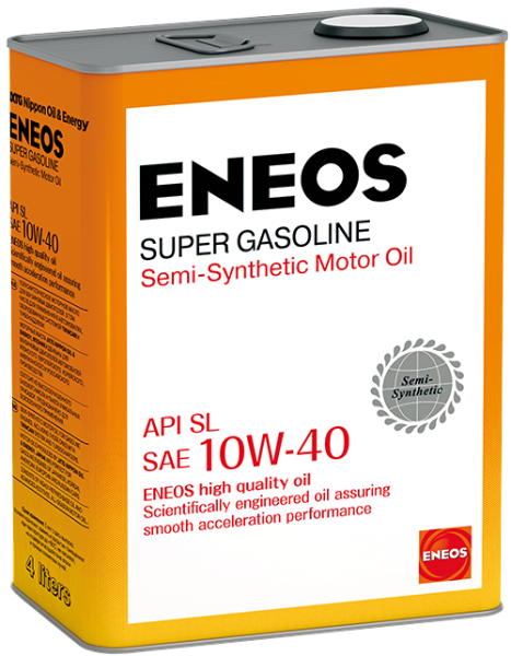 Масло моторное Eneos Super Gasoline 10W40, API SL, 4 л OIL1357