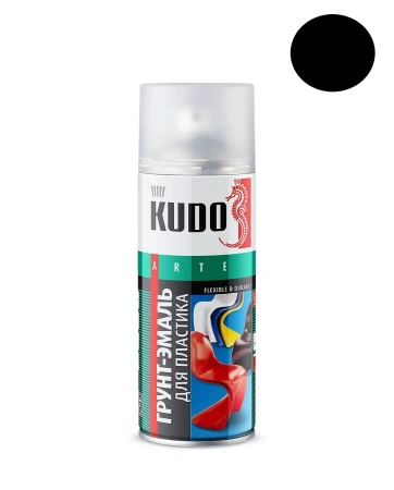 Краска для пластика черная акриловая KUDO 520мл