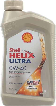 Масло моторное Shell Helix Ultra SP 0W40, API SP, ACEA A3/B4, 1 л