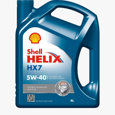 Масло моторное Shell Helix HX7 5W40, API SN/CF-4, ACEA A3/B4, 4 л 550046366
