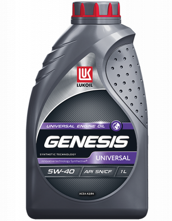 Масло моторное Лукойл Genesis Universal 5W40, API SN/CF-4, ACEA A3/B4, 1 л 3148630