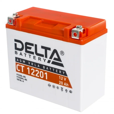 Аккумулятор МОТО DELTA 12В 20А-ч 270А 0 (обратная) 177x88x154 AGM