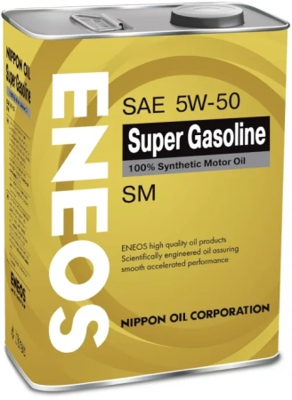 Масло моторное Eneos Super Gasoline 5W50, API SM, 4 л