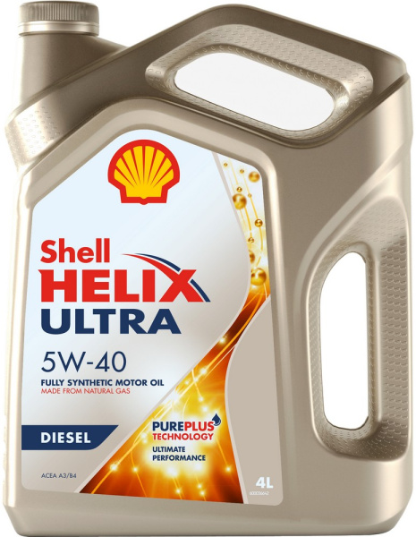 Масло моторное Shell Helix Ultra Diesel 5W40, API CF-4, ACEA B4, 4 л 550046371