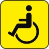 Знак наклейка Инвалид (квадрат)