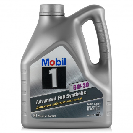 Масло моторное Mobil 1 X1 5W30, API SN PLUS, ILSAC GF-6A, ACEA A5/B5, 4 л 154806