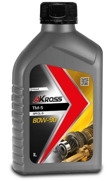 Масло трансмиссионное AKross ТМ-5 80W90, 1 л AKS0004TOM