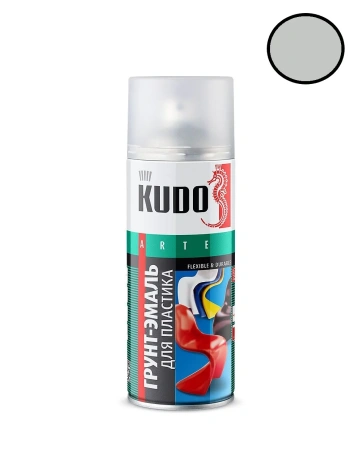 Краска для пластика светло-серая акриловая KUDO 520мл