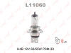Лампа галогенная H4B LYNXauto 12В, 60/55Вт 3000-3700К (тёплый белый) P38t-33 L11060