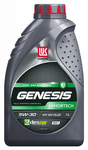 Масло моторное Лукойл Genesis Armortech DX1 5W30, API SN-RC, ILSAC GF-6A, 1 л 3173878