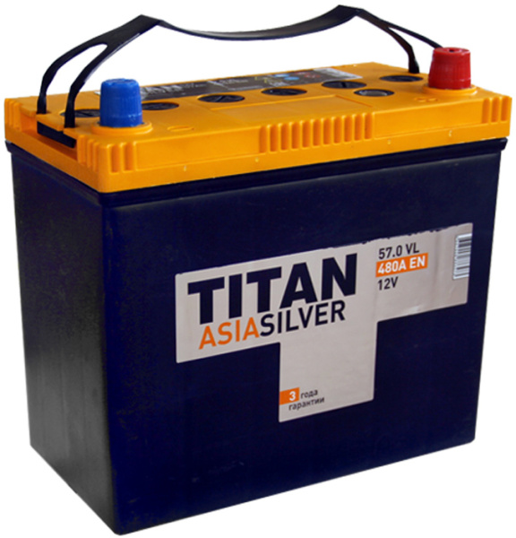 Аккумулятор Tubor TITAN Asia Silver B24 [238x129x227 мм], 57А-ч, 480А, 0 (обратная), 12В 6CT570VL