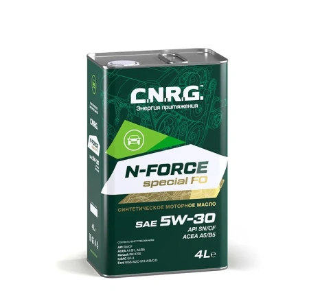 Масло моторное C.N.R.G N-Force Special FO 5W30, API SN/CF-4, ACEA A5/B5, 4 л