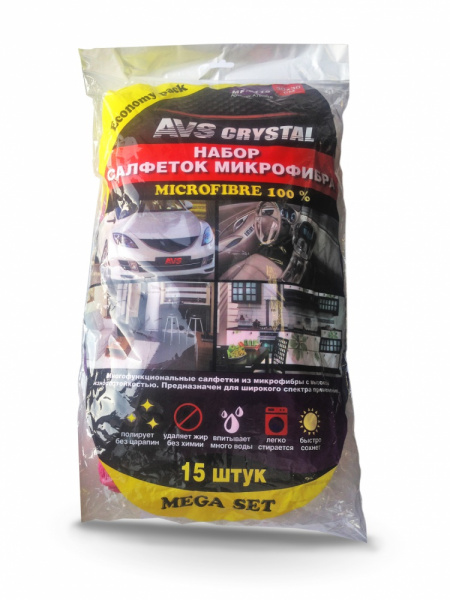 Салфетка микрофибра для комплексной очистки 30 х 30 см AVS A78284S