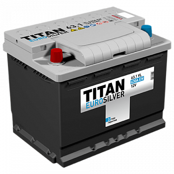 Аккумулятор Tubor TITAN EuroSilver 12В, 63А-ч, 630А, полярность 1 (прямая), L2 [242x175x190 мм] 6CT631VL