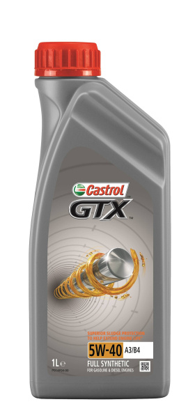 Масло моторное CASTROL GTX A3/B4 5W40, API SM/CF-4, ACEA A3/B4, 1 л 15B9F6