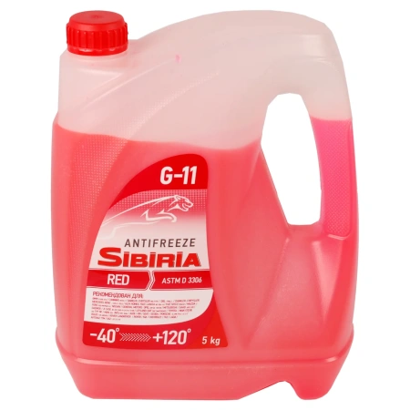 Антифриз SIBIRIA -40, G12 красный, 5 л