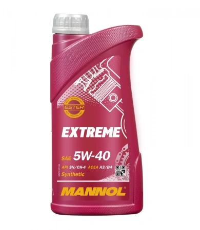 Масло моторное Mannol Extreme 5W40, API SN/CH-4, ACEA A3/B4, 1 л