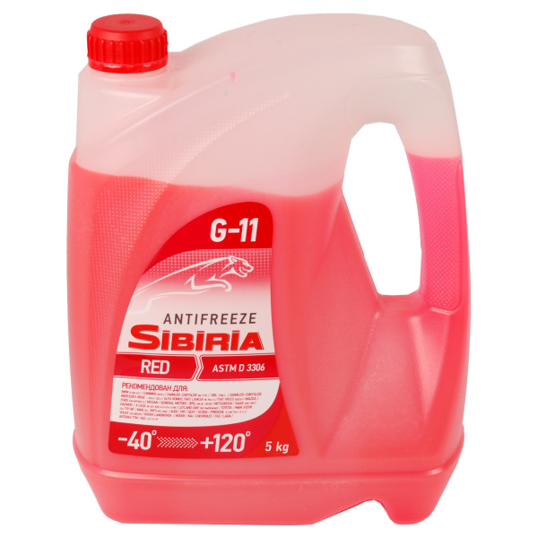 Антифриз SIBIRIA -40, G12 красный, 5 л 805600