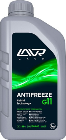 Антифриз LAVR, G11 зеленый, 1 л Ln1705