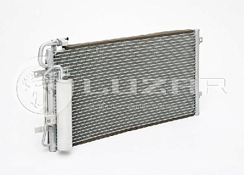 Радиатор кондиционера HALLA в сборе с ресивером алюминиевый LUZAR /ВАЗ 2170/ LRAC0127