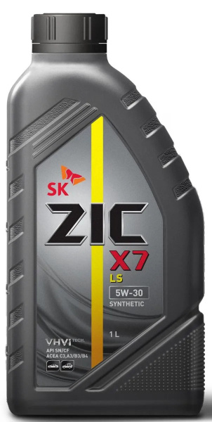 Масло моторное ZIC X7 LS 5W30, API SN/CF-4, ACEA C3, 1 л 132619