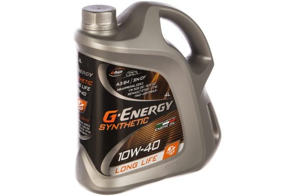 Масло моторное G-Energy Synthetic Long Life 10W40, API SN/CF-4, ACEA A3/B4, 4 л 253142395