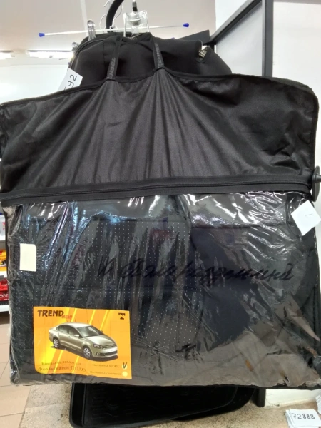 Чехлы на сиденья Жаккард черный TrendNew раздельная спинка /VW Polo 2009-/ П09