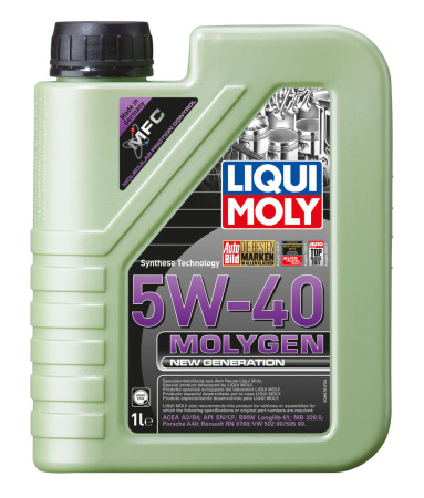 Масло моторное Liqui Moly Molygen New Generation 5W40, API SN, ACEA A3/B4, 1 л 8576