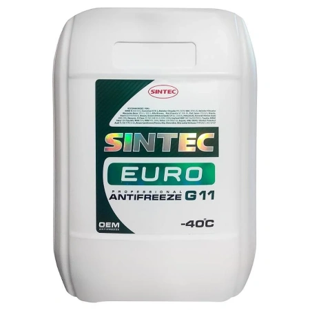 Антифриз Sintec EURO, G11 зеленый, 10 л