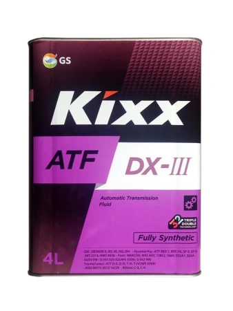 Масло трансмиссионное KIXX ATF DX-III, 4 л
