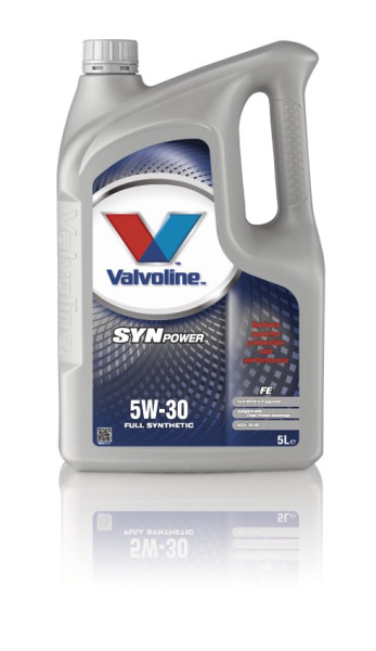 Масло моторное Valvoline SynPower FE 5W30, API SL/CF-4, ACEA A5/B5, 5 л 872552