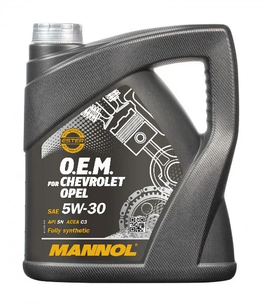 Масло моторное Mannol O.E.M. for Chevrolet Opel 5W30, API SN, ACEA C3, 4 л