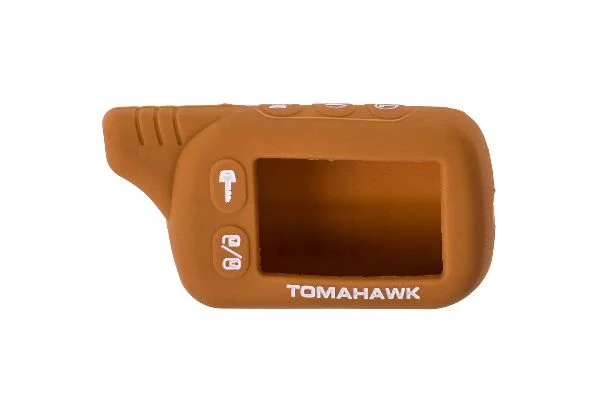 Чехол для брелка автосигнализации TOMAHAWK силиконовый коричневый SW