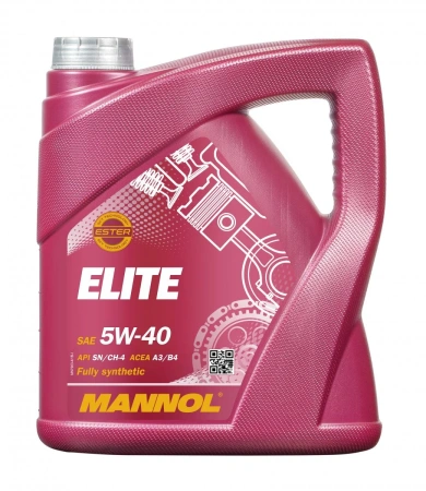 Масло моторное Mannol Elite 5W40, API SN/CH-4, ACEA A3/B4, 4 л